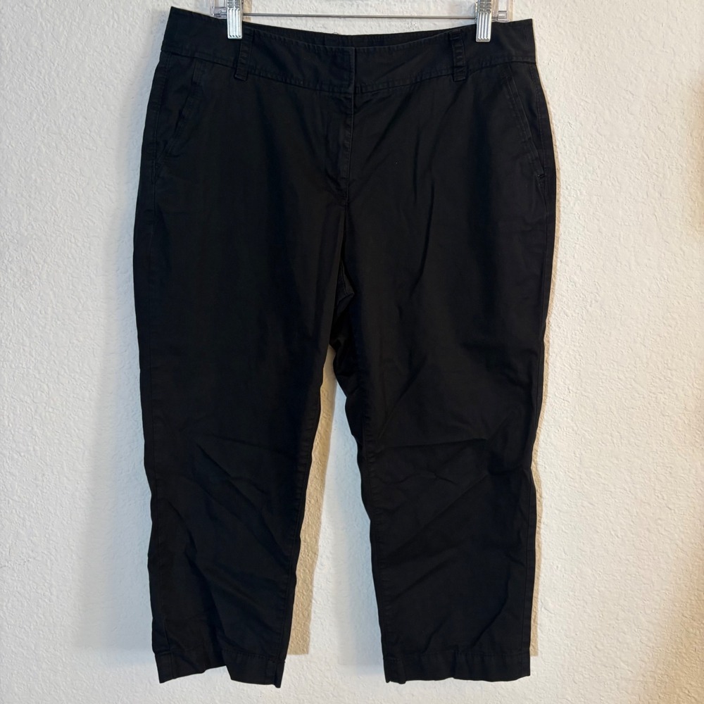 Ann Taylor LOFT Julie Cropped Pants Womens 12 Black